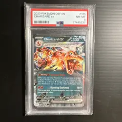 2023 Pokemon OBF EN #125 Charizard Ex PSA 8 - Image 1