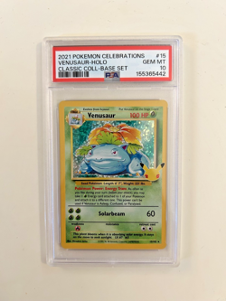 2021 Pokemon TCG Celebrations Classic Collection #15 Venusaur PSA 10 Gem Mint - Image 1