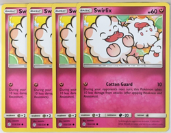 POKEMON 4X SWIRLIX 153/236 COSMIC ECLIPSE COMMON NEAR MINT-PLAYSET - Image 1