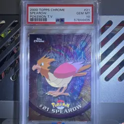 🔥PSA 10🔥 Pokemon 2000 Topps Chrome T.V. #21 Spearow - Image 1