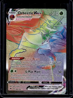 2020 Pokemon SWSH Vivid Voltage Orbeetle VM #186/185 - Image 1