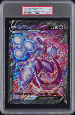 2021 POKEMON SWSH SPECIAL COLLECTION-JUMBO MEWTWO V-UNION PSA 5 - Image 1