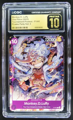 2023 ONE PIECE MONKEY D. LUFFY PROMO P-041 CGC 10 PRISTINE O PT - Image 1