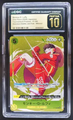 2026 ONE PIECE JP MONKEY D. LUFFY P-106 CGC 10 PRISTINE O PT - Image 1