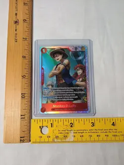 OP12 One Piece Monkey D. Luffy Straw Hats OP14-013 Secret Rare Holo - Image 1