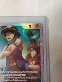 OP12 One Piece Monkey D. Luffy Straw Hats OP14-013 Secret Rare Holo - Image 4