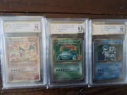 3 POKEMON Cards THAI 25TH Sequential charizard BLASTOISE VENUSAUR graded sr b8 - Image 1