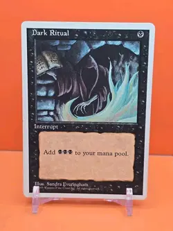 ⚫⚫⚫ 1995 Magic The Gathering DARK RITUAL 4TH EDITION PLAYED ⚫⚫⚫ - Image 1