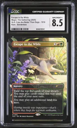 ESCAPE TO THE WILDS Secret Lair Cats are Better CGC 8.5 MTG [Nostalgium] - Image 1
