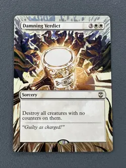 Damning Verdict MTG New Capenna Commander Hand Painted Extended Full Altered Art - Image 1