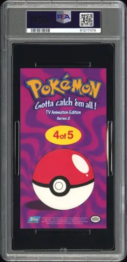 2000 Topps Pokemon TV Animation Series 2 Oversized Tin Topper PIKACHU #4 PSA 10 - Image 2