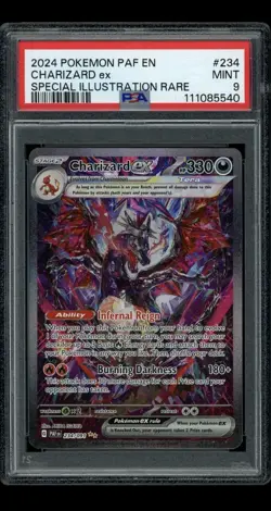 Pokemon PSA 9 Charizard ex 234/091 Paldean Fates Special Illustration Rare Mint - Image 1