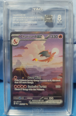 Pokemon TCG Charizard ex 199/165 Sv: Scarlet & Violet 151! TAG 8 - Image 1