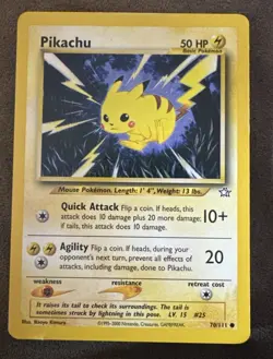 Pikachu 070/111 Neo Genesis Pokemon MP - Image 1