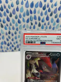 2025 POKEMON JTG EN-JOURNEY TOGETHER ILLUSTRATION RARE #185 N'S ZOROARK EX PSA 9 - Image 4