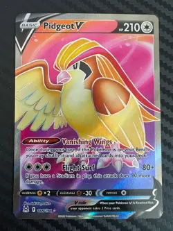 Pokemon TCG Pidgeot V Sword & Shield Lost Origin 188/196 Regular Ultra Rare NM - Image 1