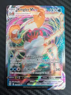 Pokemon TCG Kingler VMAX Brilliant Stars 029/172 Holo Ultra Rare NM - Image 1