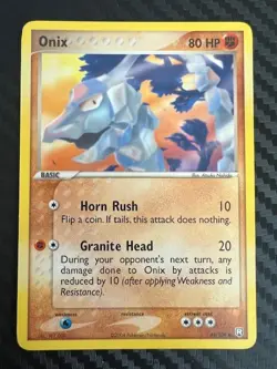 Pokemon TCG EX 2004 Team Rocket Returns Onix 69/109 Common LP - Image 1