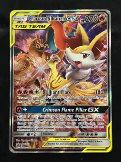 Charizard & Braixen GX SM230 Promo Pokemon Sun & Moon Tag Team MP Sun & Moon Era - Image 1