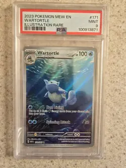 2023 Pokemon MEW EN WARTORTLE ILLUSTRATION RARE #171 PSA MINT 9 - Image 1