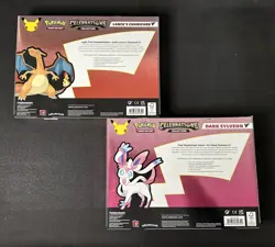 Pokemon Celebration Lance's Charizard V & Dark Sylveon V Collection Boxes Sealed - Image 2