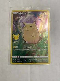 Pokemon Pikachu 005/025 25th Anniversary Celebrations Holo Rare Base Set Art NM - Image 1