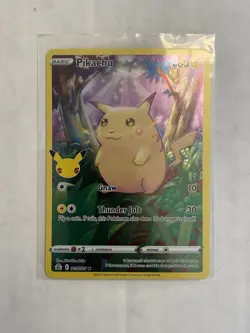 Pokemon Pikachu 005/025 25th Anniversary Celebrations Holo Rare Base Set Art NM - Image 2