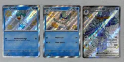 Pokemon TCG Quaquaval ex SVP 082 083 084 Paldean Fates Promo Set Black Star NM - Image 1