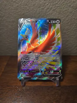 Ho-Oh V (Full Art) 187/195 Pokemon Sword & Shield - Silver Tempest Holo - Image 1