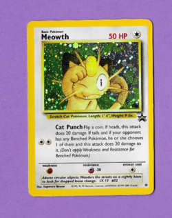 Meowth Black Star Promo 10 Holo Game Boy Pokemon - Image 1