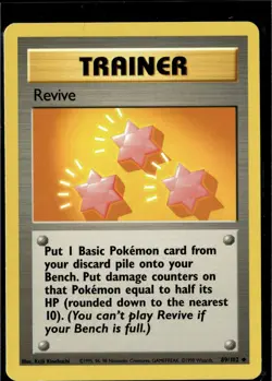 Revive 89/102 Uncommon Base Set Unlimited Pokemon Near Mint - Image 1