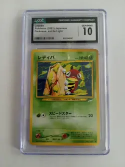 2001 Pokemon Japanese Darkness, and to Light Ledyba #165 CGC Gem Mint 10 - Image 1