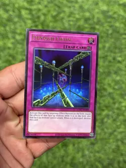 YUGIOH Ultra Rare Fiendish Chain LCKC-EN095 - Image 3