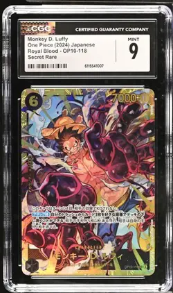 Monkey D Luffy OP10-118 SEC CGC MINT 9 Royal Blood One Piece Card JPN - Image 1