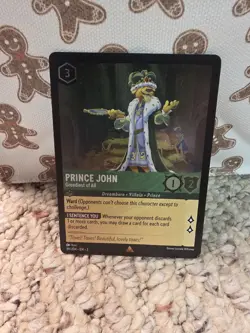 Disney Lorcana TCG Prince John Greediest Of All Cold Foil Rare - Image 1