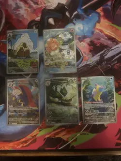Pokemon TCG SV: Surging Sparks 5x card lot, IR, NM/mint illustration Rare Holo - Image 1