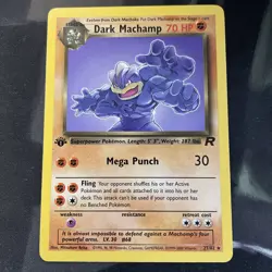 Dark Machamp 27/82 1st Edition Team Rocket Pokemon Card Fighting Type - Image 1