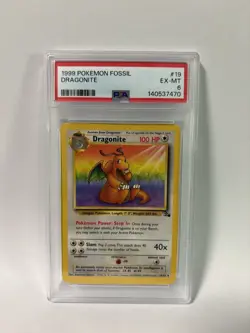 1999 Dragonite PSA EX-MT 6 Fossil Pokemon Card #19 - Image 1