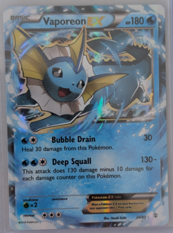 Vaporeon EX - 24/83 - Pokemon Generations XY Card NM - Image 1
