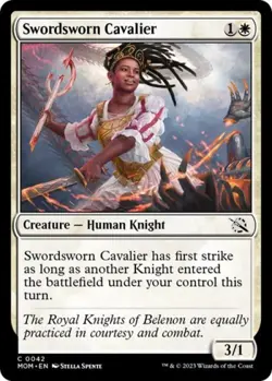 Swordsworn Cavalier - MOM MTG - Light Play - Image 1