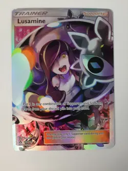 Lusamine 153/156 SM-Ultra Prism Pokemon Card TCG 2018 Full Art Near Mint English - Image 1