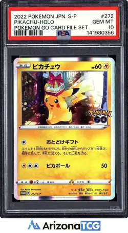 Pokemon 2022 Pikachu 272/S-P Pokemon GO Card File Set Japanese GEM MINT PSA 10 - Image 1