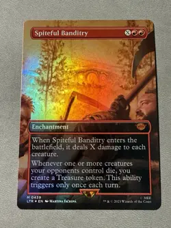 Spiteful Banditry (Borderless) [LTR - 439] - NM [Foil] TCG MTG - Image 1