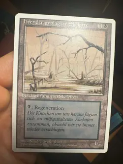 German Misprint Drudge Skeletons Swamp With Regenerate • Pack Fresh • Mtg 1288 - Image 1