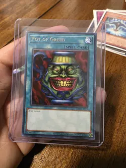Yu-Gi-Oh! Pot of Greed Legend of Blue Eyes White Dragon LOB-EN119 Rare - Image 1