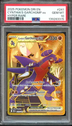 Cynthia's Garchomp ex 241/182 Destined Rivals Hyper Rare PSA 10 GM Pokemon Card - Image 1