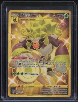 2020 Pokemon SWSH Darkness Ablaze Secret Full Art #197 Rillaboom - Image 1