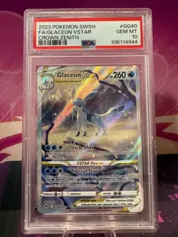 Pokemon - Glaceon VStar GG40 *GEM MINT PSA 10* Crown Zenith Galarian Gallery - Image 1