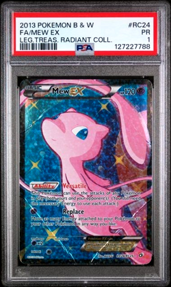 PSA 1 2013 POKEMON Mew EX BW LEGENDARY TREASURES RADIANT COLLECTION RC24 FullArt - Image 1