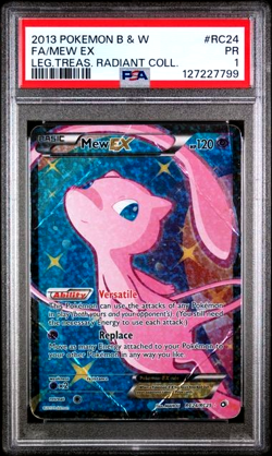PSA 1 2013 POKEMON Mew EX BW LEGENDARY TREASURE RADIANT COLLECTION RC24 FullArt - Image 1